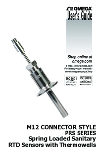 Thumbnail of document Manual - PRS-3 M12 Removable Connector RTD Probes & Thermowells Sanitary